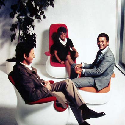... with Florence Knoll and Yves Vidal in 1970